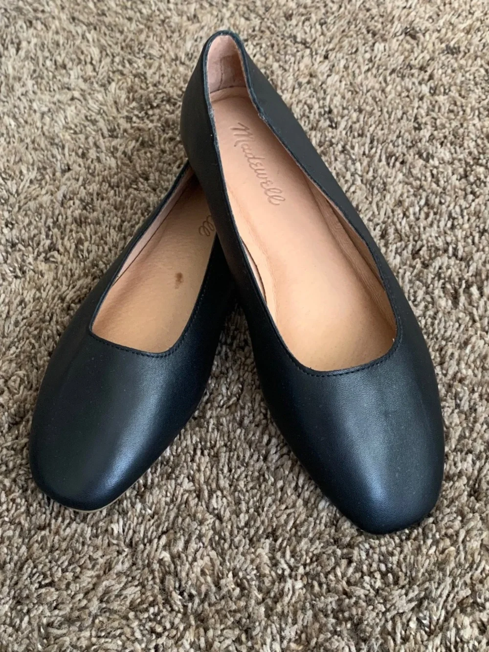 Madewell Black Cory Ballet Flats 7.5 Leather Classic Casual Career Shoes - Picture 12 of 12